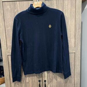 Lauren Ralph Lauren Medium Turtleneck Navy Blue Crest Logo